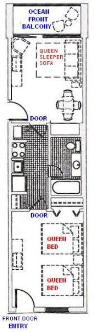 Camelot By the Sea Ocean Front 1 Bedroom in Myrtle Beach SC 